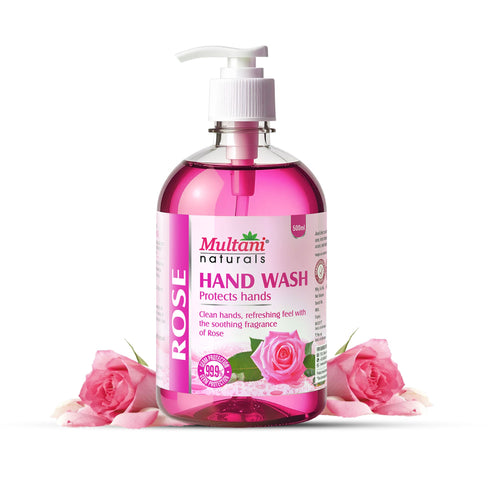 Multani Pharmaceuticals Limited Multani Naturals Rose Hand Wash Clean Hands Refreshing feel with the soothing fragrance of Rose 99 9 Germ Protection