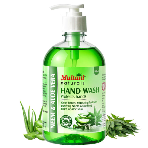 Multani Pharmaceuticals Limited Multani Naturals Hand Wash Neem & Aloe Vera Clean Hands Refreshing feel with Purifying Neem & Soothing touch of Aloe Vera 99 9 Germ Protection