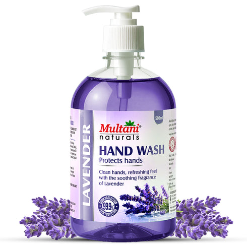Multani Pharmaceuticals Limited Multani Naturals Lavender Hand Wash Gentle Hand Cleanser with Natural Ingredients Germ Protection Liquid Hand Wash