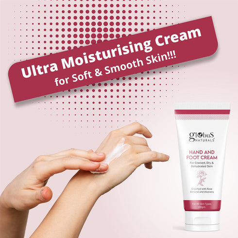 Globus Naturals Nourishing Hand & Foot Cream For Dry & Rough Skin