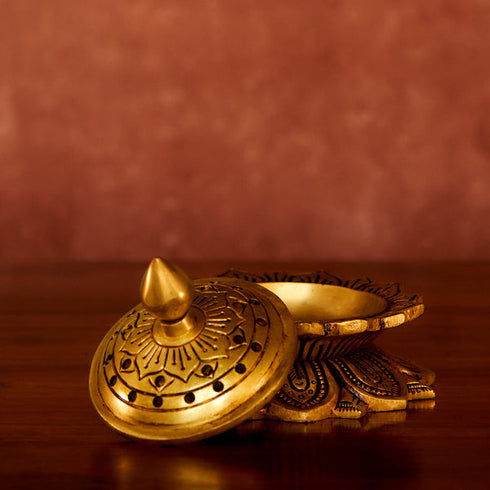 CREATUNIQ Handmade Brass Dhoop Dani