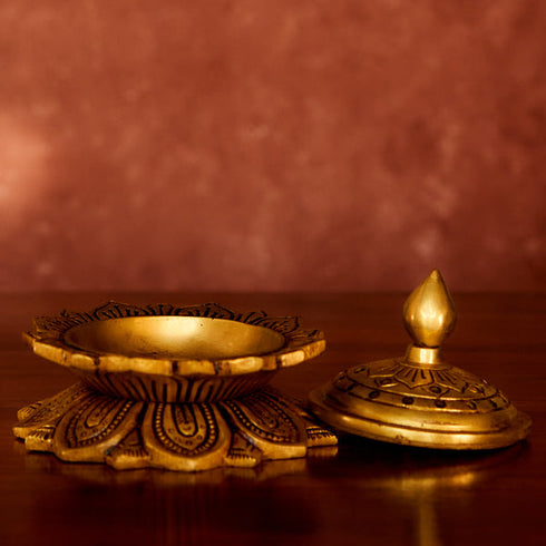 CREATUNIQ Handmade Brass Dhoop Dani