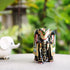 CREATUNIQ Wooden Elephant, Hand Painted Shikari Scene