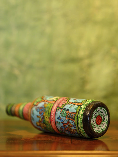 The India Craft House Handpainted Pattachitra Art Curio | Krishna Theme
