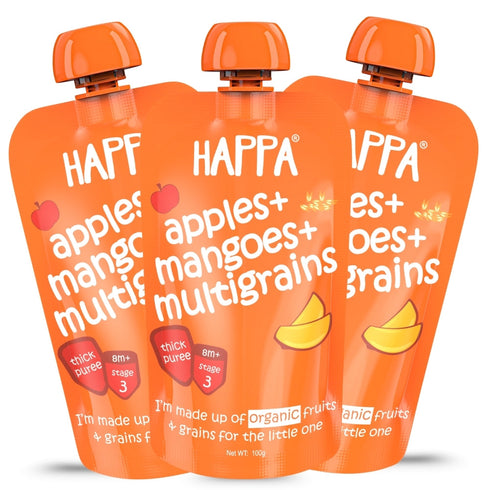 Happa Organic Baby Food Apple Mango and Multigrain Puree