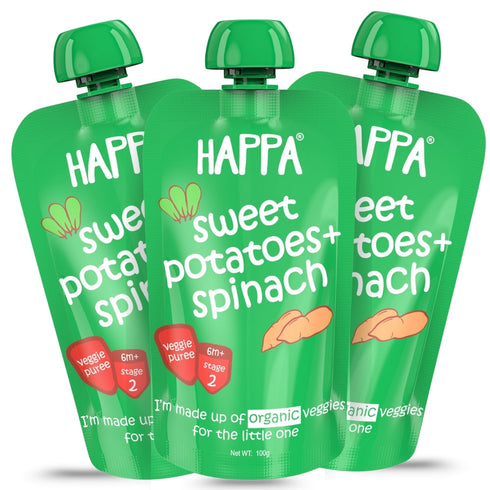 Happa Organic Baby Food Sweet Potato and Spinach Puree