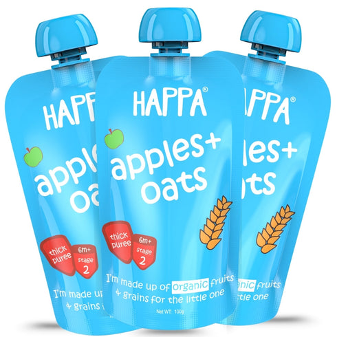 Happa Organic Baby Food Apple and Oats Puree