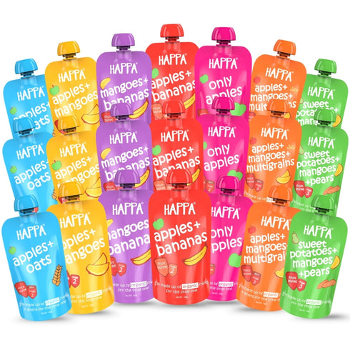 Happa Healthy Baby Food Puree Monthly Combo Pack