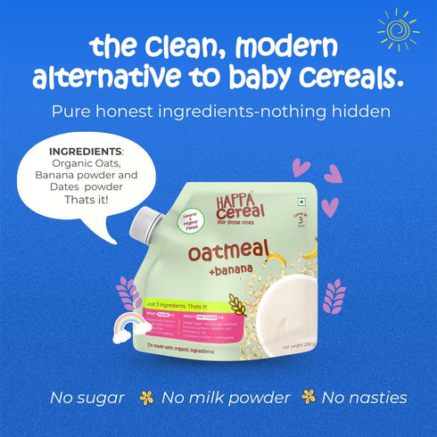 Happa Oatmeal and Banana Cereal for Babies
