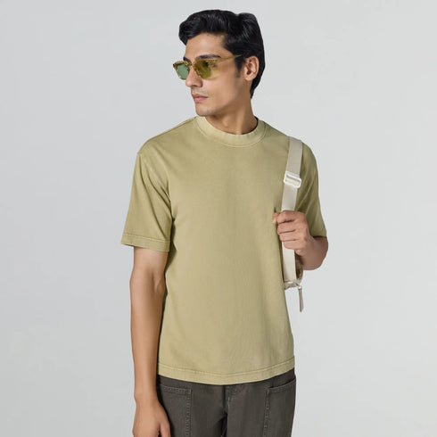 XYXX Haze Relaxed Fit Washed T-shirt - Camel Brown