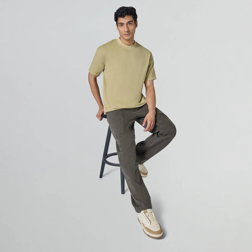 XYXX Haze Relaxed Fit Washed T-shirt - Camel Brown