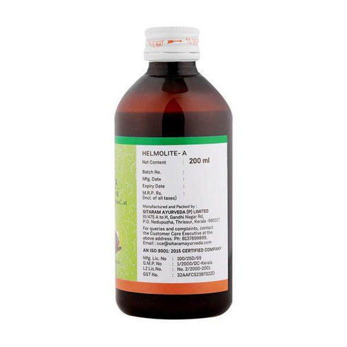 Sitaram Ayurveda Helmolite-A Syrup