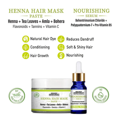 Keya Seth Aromatherapy Henna Hair Mask Paste & Serum