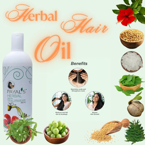 Payal's Herbal Hair Oil For Men And Woomen (300ml)