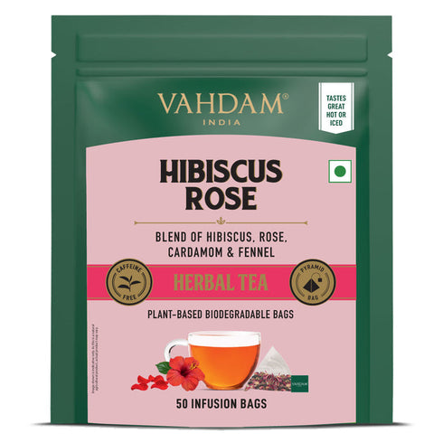 Vahdam Tea Hibiscus Rose Herbal Tea
