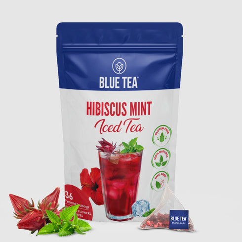 Blue Tea Hibiscus Mint Iced Tea | 36 Teabags