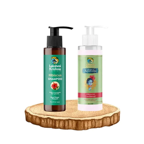 Lakshmi Krishna Naturals Hibiscus Shampoo + Hibiscus Conditioner