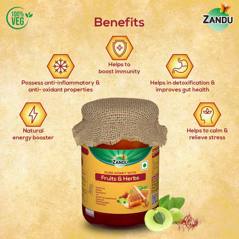 Zandu Pure Honey with Fruits & Herbs