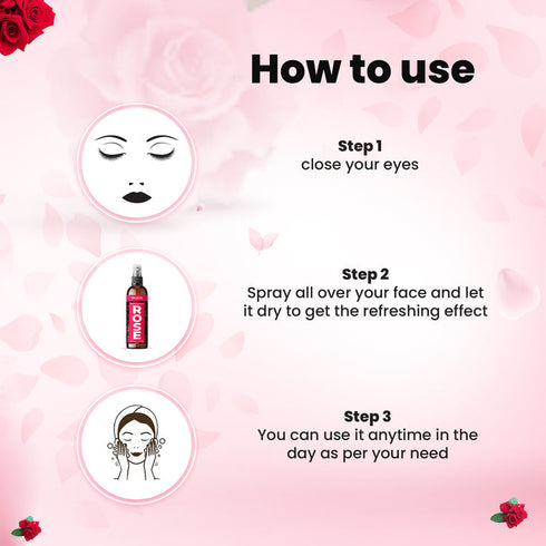 Olava Naturals Pure Rose Water - 100% Pure and Natural Steam Distilled Gulab Jal Face Toner