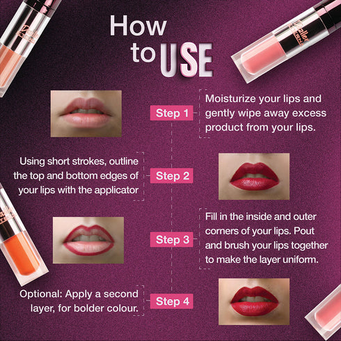 Dazller Cosmetics Eterna Combo Pack: Long Stay Lip Colour + All Clear Makeup Remover