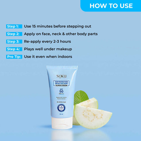 Soku Cosmetic Sun Protection Broad Spectrum Sunscreen SPF 50 PA+++