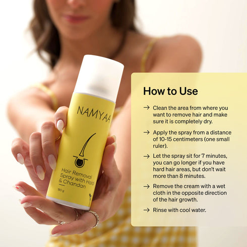 Namyaa Skincare Hair Removal Spray with Haldi Chandan