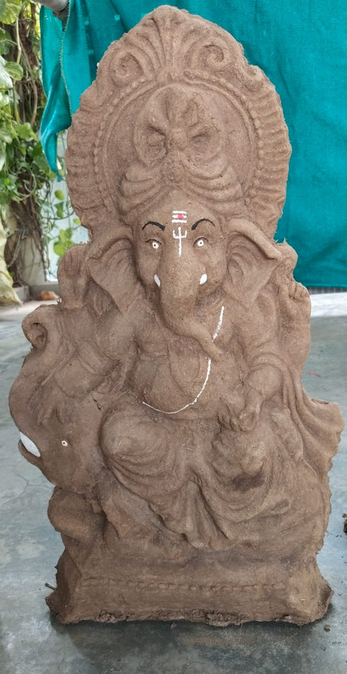Gomaya Ganesha Idol - Sitting On Elephant (21 inch Hight)