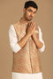 Manyavar Fashionable Fawn Jacket