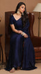 Mohey Blissful Indigo Blue Saree