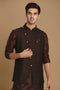 Manyavar Fabulous Wine Waist Coat