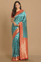 Mohey Trendy Dark Green Saree