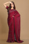 Mohey Delicate Wine Saree
