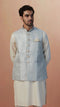 Manyavar Ash Grey Jacquard Jacket