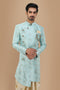 Manyavar Attractive Blue Indo Western Wear