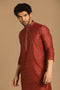 Manyavar Smart Fit Maroon Kurta Pajama