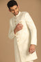 Manyavar Pristine White Indo Western