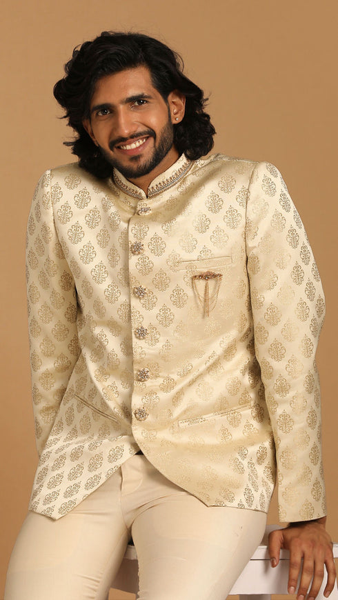 Manyavar Sober Light Hued Indo Western