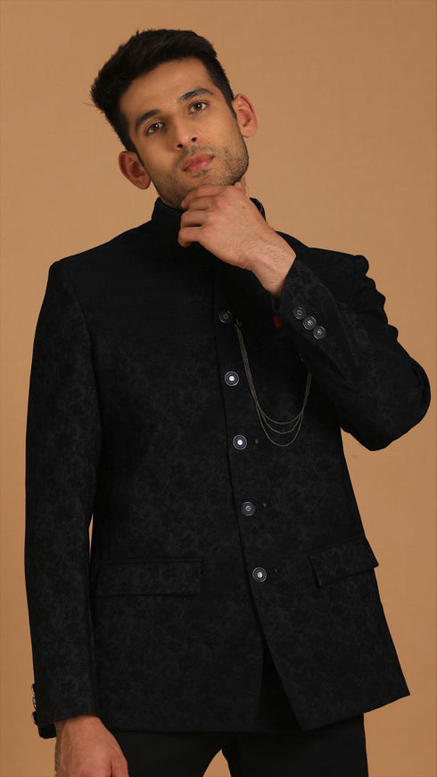 Manyavar Attractive Blue Indo Western
