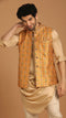 Manyavar Light Orange Kurta Jacket Set