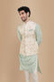 Manyavar Lavish Cream Kurta Jacket Set