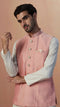 Manyavar Pink Self Embroidered Jacket