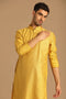 Manyavar Smart Fit Mustard Kurta Set