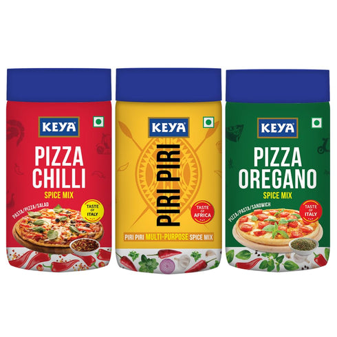 Keyafoods Keya International Sprinklers Combo Italian Pizza Oregano 80gm Piri Piri 100gm Italian Pizza Chilli 70gm Pack of 3