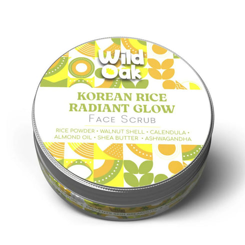 Wild Oak Korean Rice Face Scrub For Glass Skin