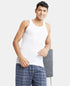 Jockey Tencel Micro Modal Cotton Rib Sleeveless Vest with Extended Length | White