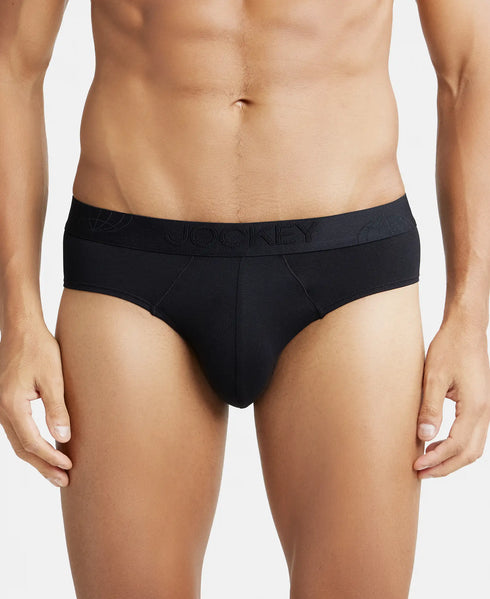 Jockey Micro Modal Cotton Elastane Stretch Brief | Black