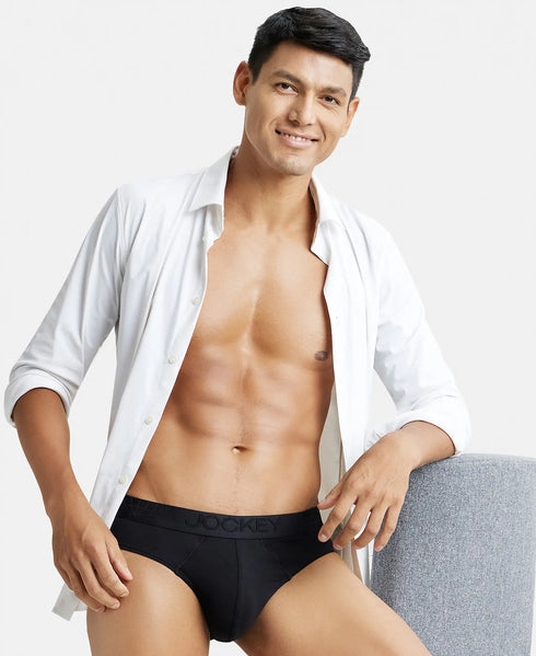 Jockey Micro Modal Cotton Elastane Stretch Brief | Black