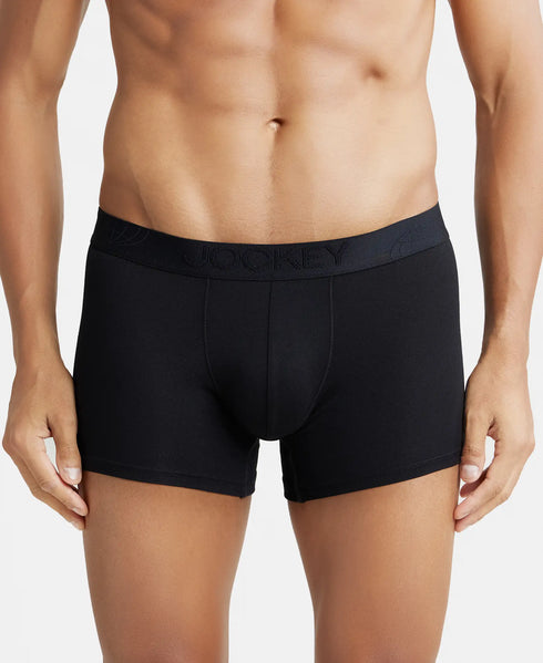 Jockey Micro Modal Cotton Elastane Stretch Trunk | Black