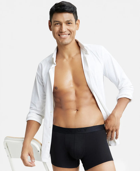 Jockey Micro Modal Cotton Elastane Stretch Trunk | Black