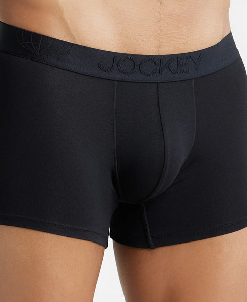 Jockey Micro Modal Cotton Elastane Stretch Trunk | Black